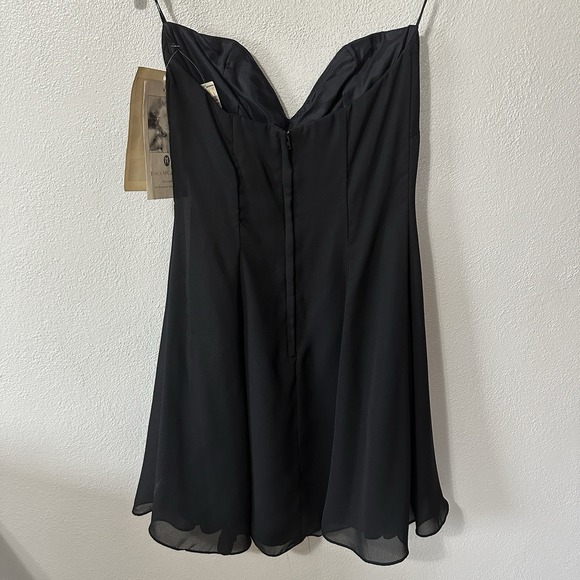 Jessica McClintock Gunne Sax Y2K Strapless Mini Party Dress Black Size 11/12 NWT - Picture 5 of 8